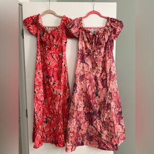 SHEIN Floral Kids Dress Set of 2